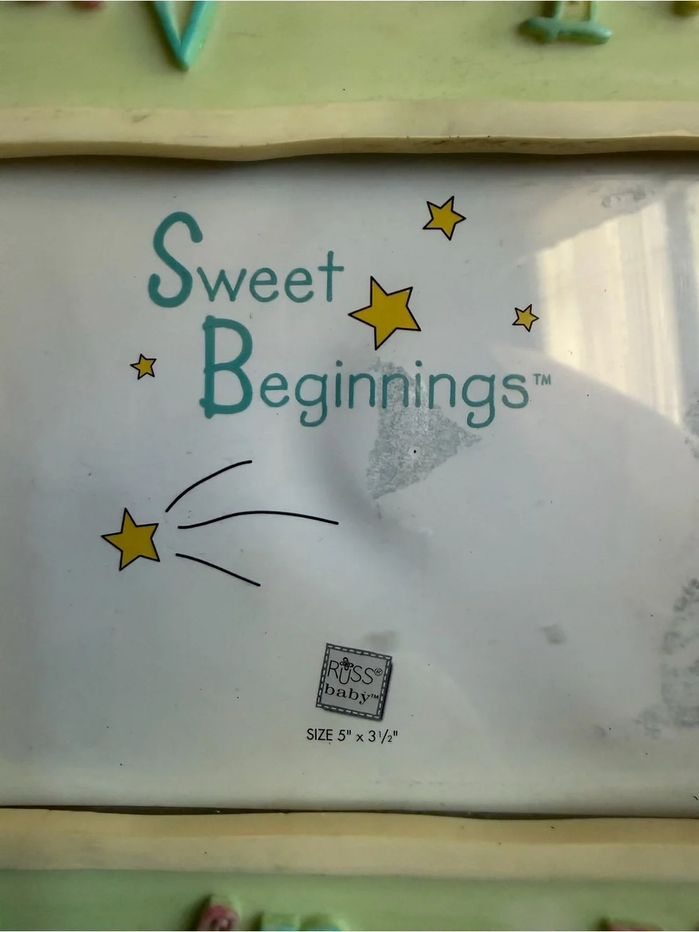 Vintage Russ Baby Sweet Beginnings 'Grandpa's Little Angel' Decor Photo Frame